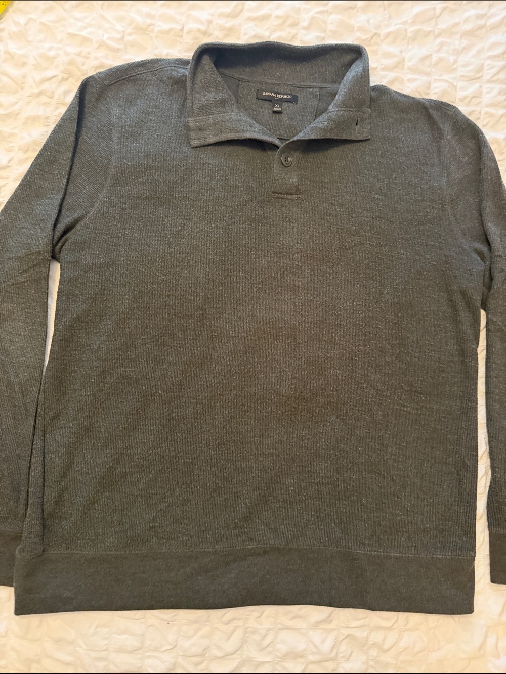 Banana Republic Men’s charcoal button-up Sweater